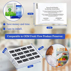 AMI PARTS W10311524 AIR1 Fresh Flow Air Filter & W10346771A Produce Preserver Replacement Compatible with Refrigerator (Pack of 2 Each)
