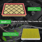 Engine & Cabin Air Filter Set for Ford Escape 1.5L/2.0L (2020-2022), for Bronco Sport 1.5L/2.0L (2021-2025), for Maverick (2022-2024); (Not fit Hybrid); Replace JX6Z19N619BA, JX6Z9601A, FP89