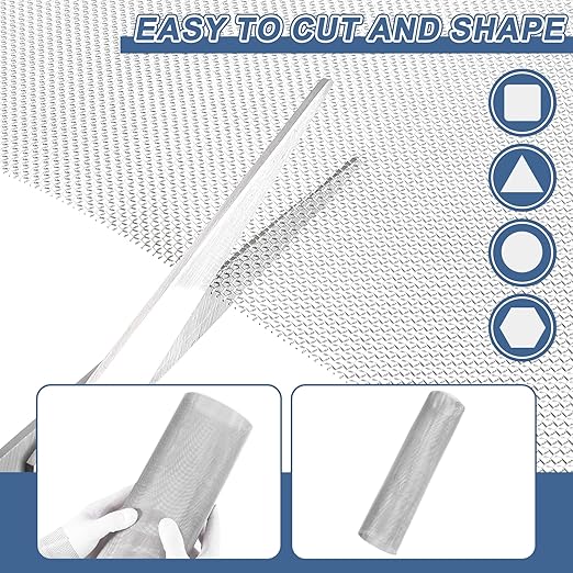 uxcell 20 Mesh 79" x 12" Woven Wire Mesh, 304 Stainless Steel Air Vent Filter Screen, Window Screen Mesh for DIY Projects Vents Cover Filtration Animals Fence
