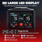LTP6300D | 63A Non-Touch Pilot Arc Plasma Cutter, Drag-Cut Enabled, Non-HF Blowback Start, 3/4" Clean (1" Sever), Dual-Voltage 110/220V, LED Controls, Portable Air Plasma Cutter