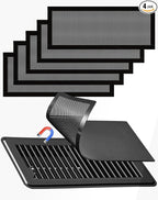 6-Pack Black Magnetic Vent Covers 5x13 Inch - Universal Fit for Floor, Wall & Ceiling Registers (5"-6" Width x 13"-14"Length) | High Airflow Mesh Design | Tool-Free Easy Installation