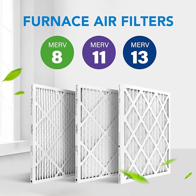 LotFancy 14x20x1 Air Filter MERV 11 6-Pack, Electrostatic Pleated AC Furnace Air Filter, Captures Dust, Smog & Pet Dander, Actual Size: 13.75"x19.75"x0.75"