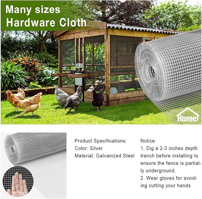 Livestock Fencing Roll Galvanised Welded Wire Mesh Roll Garden Chicken Wire Animals Enclosure for Chickens, Rabbits, Dogs, Window Guards Vegetable Protection for Indoor or Outdoor ( Size : L:1.5m-H:1m