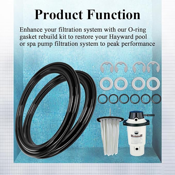 2 Pcs Diaphragm Gasket, Fits Hayward Perflex DECX5000G,EC40AC,EC50,EC50C,EC50A,EC50AC Series Extended DE Filter,W/ECX1014A Bump Shaft Kit ECX1011 ECX9611246 ECX1014,Part NO. HAY-051-1507,EC-50C,EC-40C