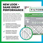 Filterbuy 17x22x1 Air Filter MERV 8 Essential Dust & Allergy Defense (3-Pack), Electrostatic Pleated HVAC AC Furnace Filters Replacement, Made in USA (Actual Size: 16.50 x 21.50 x 0.75)