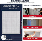 20x25x4 Washable Electrostatic Air Filter, MERV 8 Aluminum AC/HVAC Furnace Filter, Reusable Permanent Air Filter, Lasts a Lifetime, Increases Airflow（Actual Size:19.37"x 24.37"x 3.58")