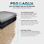 PRO+AQUA PRO-SCI-S65E Whole House Water Filter & Softener Bundle | 65,000 Grain Capacity | Removes Chlorine, Sediment, VOCs, Calcium & Magnesium | Ideal for 4–6 Bathrooms | Extra High-Flow Design
