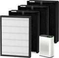 4 Pack HAP602 Replacement Filter for ECOSELF HAP602/HAP602WF Air Purifier, 3-IN-1 Filter Replacement, High-Efficient & Activated Carbon Filter for Home