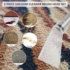 2Pcs Carpet Vac Extractor Attachment Tool, Portable Vacuum Cleaner Brush Head, Extraction Nozzle Shatter Proof Sofa Carpet Cleaning Nozzle Transparent Vacuum Cleaner Parts for Vacuum Cleaners
