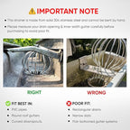 Gutter Guard, 304 Stainless Steel Roof Drain Cover, Anti-Clogging Filter for Leaves & Debris, Outdoor Pipe Protector for Roofs, Balconies, and Gardens (Pack of 2, 2 inch)