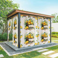 Lemon Outdoor Curtains for Patio Lemons Baskets Summer Tropical Plant Wood Waterproof Outside Curtains with Grommet Top Weatherproof Curtain for Cabana Pergola Gazebo, 1 Panel, 54" W x 84" L