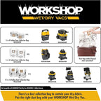 WORKSHOP Wet/Dry Vacs Vacuum Filters WS13045F2 HEPA Media Filter For Shop Vacuum Cleaner (2pk - HEPA Media Filter For Wet/Dry Vacuum Cleaner) Fits WORKSHOP 3-Gallon to 4.5-Gallon Shop Vacuum Cleaners