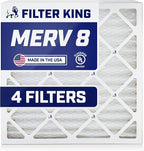 Filter King 13.75x29.75x1 Air Filter | 4-PACK | MERV 8 HVAC Pleated A/C Furnace Filters | MADE IN USA | Actual Size: 13.75 x 29.75 x .75"