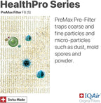 IQAir PreMax Prefilter 3 Pack - Genuine Replacement Air Filter For IQAir HealthPro Series - Controls Coarse and Fine Particles - Dust, Mold Spores, and Powder - Swiss Made Filters For Air Purifiers