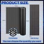 Woanger 1 Pcs 1000 x 300 mm DIY PC Case Dust Filter PC Fan Mesh Filter Floor Vent Cover PVC Dustproof Cover with Magnetic Strip for Computer Chassis Speaker and More, 0.03 Inch Hole, Black