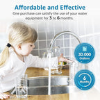 AQUA CREST FXHTC Whole House Water Filter, Well Water Filter Replacement for GE® FXHTC, GXWH40L, American Plumber W10-PR, Culligan® RFC-BBSA, W10-BC, Carbon Filters, 5 Micron, Pack of 3