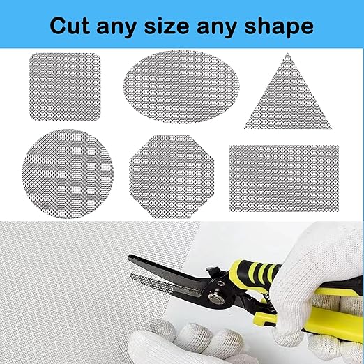 304 Stainless Steel Mesh Screen#80Mesh -Size:15.7"x47.2"(40x120cm), for Home, Garden and Farm. Window or Door Filter, Guards Against Pests Like Mice, Snakes, and Rodents. Easy to Cut and Install.