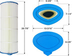 Pureline 147 Sq Ft Pool Replacement Cartridge Filter, Compatible with Jacuzzi Triclops, TC450 (Old Style Triangular), 42-3640-15-R