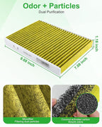 Engine & Cabin Air Filter Set for Toyota Sequoia V6-3.4L (2023-2025), Tundra V6-3.4L (2022-2025). Replace 17801-F4010, CAF15028C