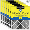Nordic Pure 16x20x4 (Actual Size: 15 1/2 x 19 1/2 x 3 5/8) Furnace Air Filters MERV 10 Pleated + Carbon 6 Pack