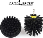 BBQ Grill and Smoker Cleaning Supplies - Nylon Grill Brush for Drill Set with Extension - Household Cleaning Electric Spin Scrubber - Industrial Cleaning Tools - Alternative to Wire Brush for Drill