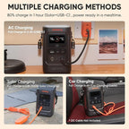 Jackery Explorer 240D Power Bank and 40W Solar Panel (80,000mAh), LiFePO4 Battery Portable Power Station, USB-C Cable Included,200W DC Output,1-Hour Fast Charging, Compact for Outdoor, Camping, Travel
