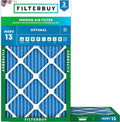 Filterbuy 8x30x1 Air Filter MERV 13 Optimal Smoke & Allergy Defense (2-Pack), Electrostatic Pleated HVAC AC Furnace Filters Replacement, Made in USA (Actual Size: 7.50 x 29.50 x 0.75)