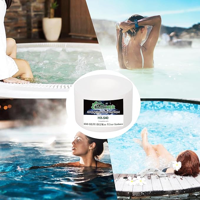6540-502 Hot Tub Filter Cartridge Replaces for Filbur FC-2812, Sundance Series 850 780 6540-502, PPS750, Darlly PP2002, Inner Pre Filter Disposable for Pool and Spa, 1 Pack