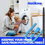 Holikme Dryer Vent Cleaner Kit 2 Pieces - Upgraded Dryer Lint Screens Cleaner Brush Part,Compatible with Most Vacuum Cleaner,Vacuum Hose Attachment & Refrigerator Coil Brush,Quickly Lint Remove,Blue