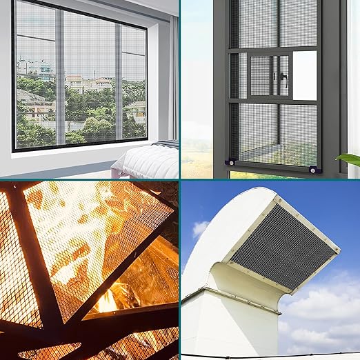 20 Mesh 304 Stainless Steel Mesh Screen, 15.7'' x 295''(40cm x 750cm) Wire Screen Mesh, Rust Free Woven Wire Mesh, Metal Mesh Screen for Air Vents, Window Screen, Filters, Garden Covers