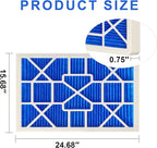 LEKEN 16x25x1 AC Furnace HVAC Filter Reusable Electrostatic Filters MERV 13 For Households With Pets, Contain 1 Reusable ABS Frame+12 Air Filter Medias