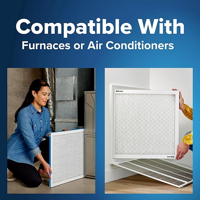 Filtrete 20x20x1 AC Furnace Air Filter, MERV 13, MPR 1900, Premium Allergen, Bacteria & Virus Filter, 3-Month Pleated 1-Inch Electrostatic Air Cleaning Filter, 2-Pack (Actual Size 19.69x19.69x0.78 in)