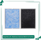 MSA3/MSA3S Filter Replacement, Compatible with Membrane Solutions MSA3 and MSA3S Smart Air Purifier, 【Upgraded】3-in-1 H13 True HEPA Filter, 4 Pack