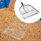 Leaking Soil Shovel Filter Stainless Steel Sieve 4mm/6mm/8mm/12mm Mesh Sifting Shovel for Sifting Corn Kernels Gardening Farm Chicken Coop and Goat Stall Multipurpose Dustpan (Sliver-8MM)