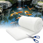 2" Thick Koi Pond Filter Pad, 24" x 56" Fish Pond Filters for Outdoor Ponds, Pond Filter Media, Pond Filter Material, White Bulk Roll-Cut to Size-Fit for Aquarium Filter Floss