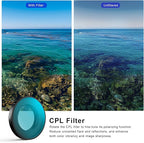 Haoge Filters Set for Insta360 GO Ultra,Includes CPL,ND8,UV,and Screen Protector,Multi-Coated Optical Glass,Filter kit Vlog Video Accessory