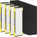 4 Pack FLT4825 Ture HEPA Filter b Replacement for Gm Guardian ,Compatible with Gm-Guardian FLT4825 AC4825 AC4850,4 HEPA( Additional pre-filter) + 16 Carbon Pre-Filters, 3-Stage Filtration System