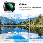 GREEN.L 3 Pack Magnetic Filter Kit for DJI Osmo Pocket 3: Variable ND Filter (ND2-ND32)+CPL+Black Diffusion 1/4, HD Multi-Coated Optical Glass for Cinematic Video