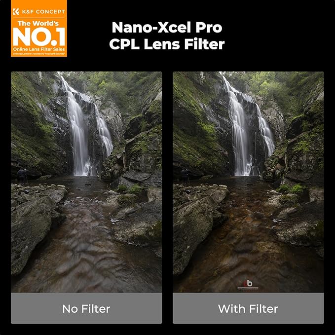 K&F CONCEPT 43mm Circular Polarizers Filter Super Slim with 36 Multi-Layer Coatings, High Definition Circular Polarizing Filter (CPL) Camera Lens Filter (Nano-X PRO Series)