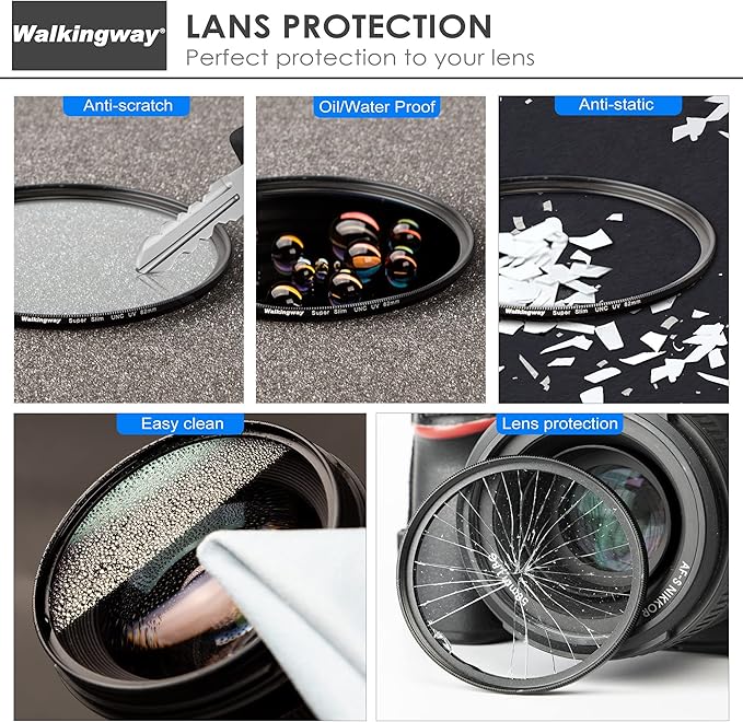 Walking Way 40.5mm MC UV Protection Filter 32 Layer Multi Coating Ultraviolet UV Filter MRC Nano Coated Camera Lens Filter for Canon Nikon Sony DSLR (40.5MM)
