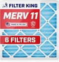 Filter King 20x22.25x1 Air Filter | 6-PACK | MERV 11 HVAC Pleated A/C Furnace Filters | MADE IN USA | Actual Size: 20 x 22.25 x .75"