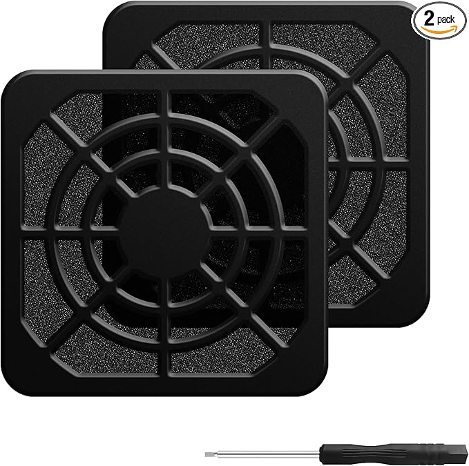 40mm Fan Filter Dustproof Cover, 2 Pack Dust Filter PC Case Fan Grill ABS Protective Dust Guard Mesh Cover for DIY Computer Case Fans, Effective Dustproof Protection (40 * 40mm)