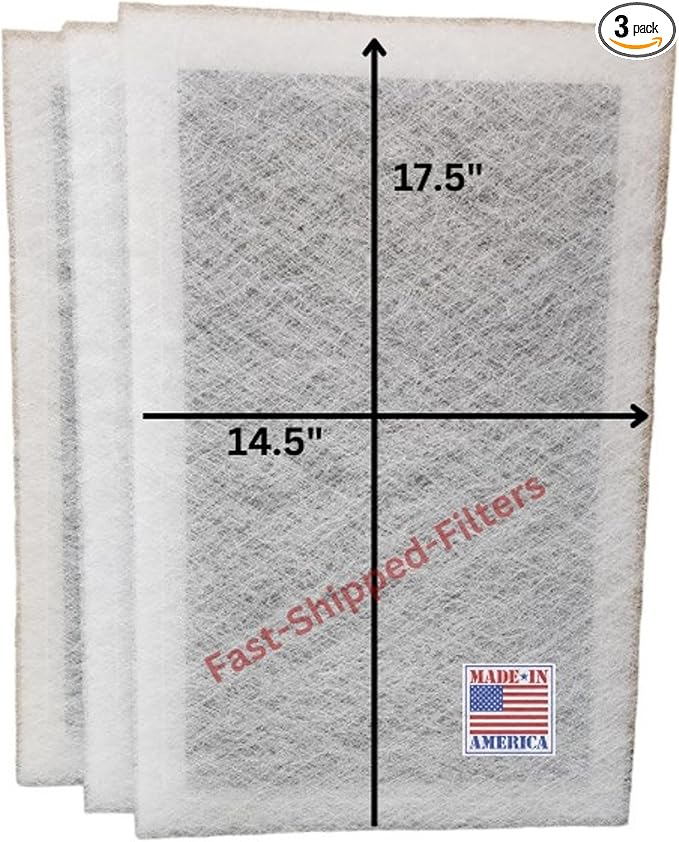 Fast-Shipped-Filters 3 Pack 16x20 Replacement Filter Pads Compatible with MicroPower Guard Air Cleaner 16x20 Refill White