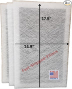 Fast-Shipped-Filters 3 Pack 16x20 Replacement Filter Pads Compatible with MicroPower Guard Air Cleaner 16x20 Refill White