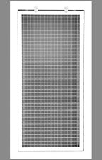 HVAC Premium 8" x 24" Cube Core Eggcrate Return Air Filter Grille for 1" Filter - Aluminum - White [Outer Dimensions: 10.5" x 26.5"]