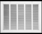 HVAC Premium 24 x 18 Duct Opening Steel Return Air Filter Grille, for 1-inch Filter, Removable Door, Flat Stamped HVAC Vent Cover Grille, Outer Dimensions 26.5 x 20.5