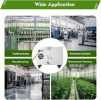 Ultrasonic Industrial Agricultural Humidifer Commercial Humidifier for Plants Large Volume (3kg/H) Automatic Ultrasonic Mist Maker 160M³/H Airflow for Warehouse Greenhouse Garden