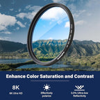 Walking Way 43mm Circular Polarizing Filter Ultra-Slim MC CPL Filter Optical Glass Circular Polarizer Filter for Camera Lens