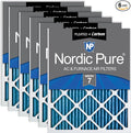 Nordic Pure 18x24x1 (Actual Size: 17 1/2 x 23 1/2 x 3/4) Pleated Air Filters MERV 7 Plus Carbon 6 Pack