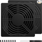 Dust Filter PC 120mm Cooling Fan Filter Dustproof Cover, 2 Pack PC Case Fan Grill ABS Protective Dust Guard Mesh Cover with Screws for Computer Case Cooling Fans, Effective Dust Protection